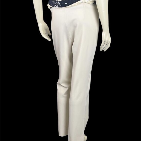 Ralph Lauren Purple Label F/F Winter White Wool Pants Size 12 - Picture 5 of 12